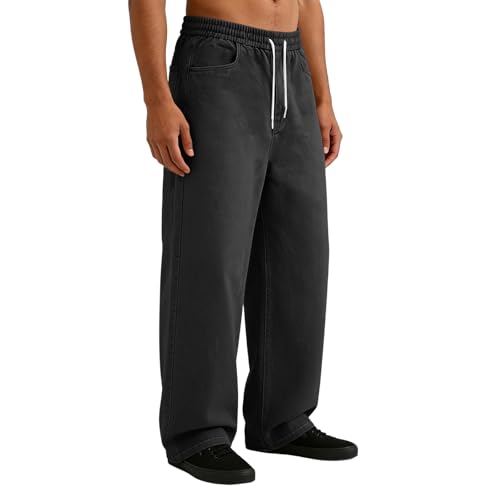 Pantalones de chándal para hombre, pierna recta, pantalones de entrenamiento de corte regular, pantalones deportivos para hombre, monocolor, ligeros, talla grande, elásticos, pantalones chinos con