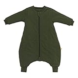 schlummersack Baby Schlafsack mit Füßen Winter 3.5 Tog 70 cm Olive | Schlafsack mit Beinen für eine Körpergröße von 70-80cm | Winter Schlafsack Baby mit Ärmel