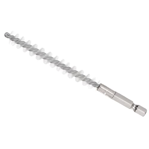 Image of Bore Brush, 8mm Dia 75mm Length, Nylon Twisted Cleaning Wire Brushes with 1 /4 inch Hex Shank - (Applications: for Power Drill)