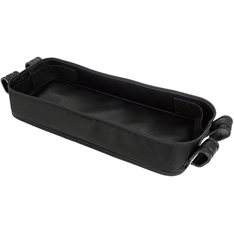 3 BUZZLETT Double Sided Stroller Tray - Fits for Wonderfold Wagon W4- for Baby Snacks & Activities,Featuring Faux Leather Side Easy to Clean, Durable Polyester Side, 4 Kid’s Cup Holders (W4 Series) Cover