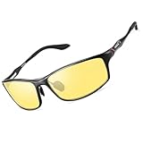 SOXICK Night Driving Glasses Men, Night Vision Glass for Driving Women Anti-glare Polarized Yellow Tinted(Light Yellow)
