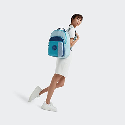 Image of Kipling Seoul Large 15 inch Laptop Backpack Meadow Blue Bl