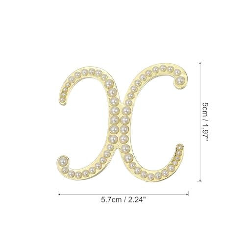 Image of PATIKIL Letter Brooch Pins, Pearl Initial Alphabet Letter Lapel Badges Pin for Women Men Girl Wife Suits Clothes Dress Bouquet Coat Hat Bag Craft Party