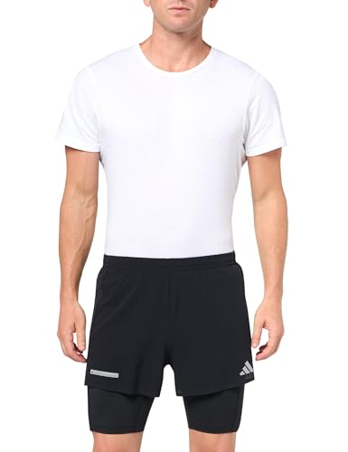 Preisvergleich Produktbild adidas Herren Ultimate Two-in-one Shorts, Schwarz / Schwarz, XL