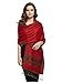 Paskmlna Border Pattern Double Layered Reversible Woven Pashmina Shawl Scarf Wrap Stole (#19)