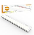 Tonlesm 16 Inch Under Cabinet Lighting Plug in, 9W 120V 3 Color 3000K/4000K/5000K, 3 Brightness, Super Bright, Ultra Thin Under Counter Lights for Kitchen, Linkable LED Cabinet Light, White