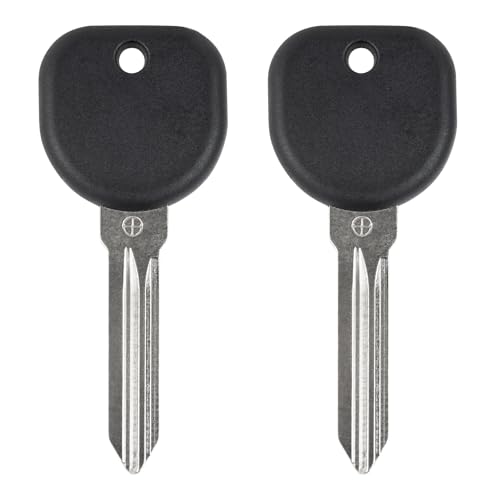 Vurkcy 46 Chip Transponder Ignition Car Key, B111-PT GMX-100C 15871576 Circle + Replacement for Buick Cadillac Chevy GMC Hummer Pontiac Saturn, New Uncut, 2Pcs
