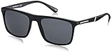 Protective case included Emporio Armani Herren 501787 Sonnenbrille, Schwarz (Black), 56