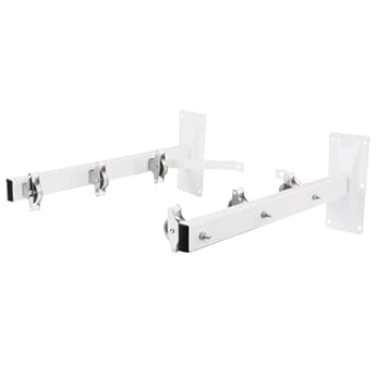 Foto di Amig – Stendibiancheria da parete fisso a 2 bracci – 6 pulegge in acciaio inox – Grande capacità per bucato bagnato – Esterno – Installazione facile – 46x8x18 cm