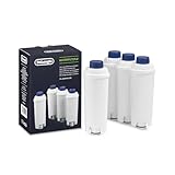 De'Longhi Water Filter DLSC321 - Softener and Purifier for Coffee Makers, Active Carbon Filter for Machines, Maintenance Accessory, 8 Months Duration, 4 Filters