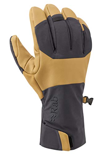 Rab Guide Lite GTX Waterproof Breathable Gore-tex Leather Gloves for Skiing & Mountaineering - Steel - Medium