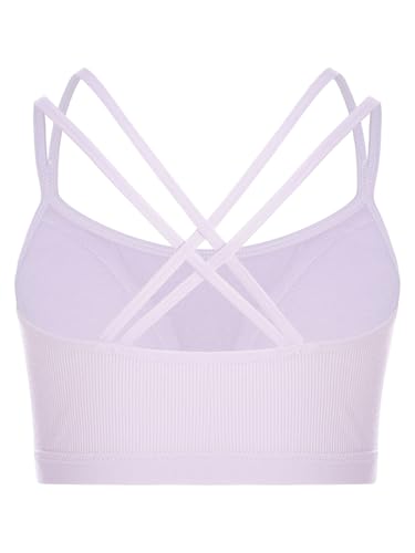 Kaerm Kids Girls Cotton Training Sport Bra Double Shoulder Straps Crop Tops Cami Gym Workout Camisole2