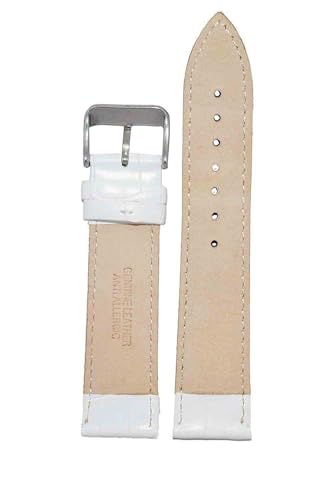 Image of 18mm 20mm 22mm 24mm 26mm 28mm 30mm 32mm Genuine Leather Black Brown Light Brown Blue Silver Rose Yellow Golden Silver Buckle Clasp Watch Band Strap for Men and Women