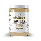 HSN Crema de Cacahuete Pelados 100% Natural | 1 Kg de Mantequilla de Maní Textura Suave y Cremosa - Smooth Peanut Butter | Sin Aceite de Palma, Sal ni Azúcares Añadidos | Vegano, No-GMO