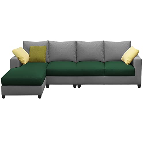 Image of Jian LHS 6 Seater L Shape Sofa Set Living Room (Green Grey Fabric)