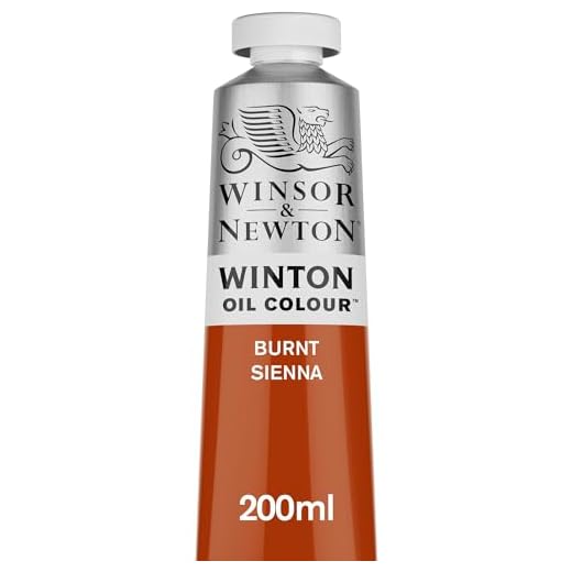 Winsor & Newton 1437074 Winton, feine hochwertige Ölfarbe - 200ml Tube mit gleichmäßiger Konsistenz, Lichtbeständig, hohe Deckkraft, Reich an Farbpigmenten - Siena gebrannt