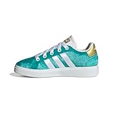 Adidas Unisex-Kids Disney Jasmine Grand Court 2.0, Pure Teal/White/Gold Metallic, 4