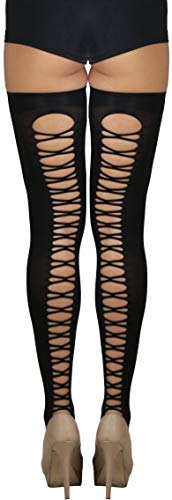 Image of ToBeInStyle Women's Nylon Thigh High Schoolgirl Opaque Stockings