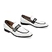 JITAI Men's Loafers Fashion White Dress Shoes for Wedding, Party and Graduation Season Slip-Resistant Rubber Sole Tongue Decoration Faux Leather for Luxury and Comfort Perfect Men Loafers,10 US