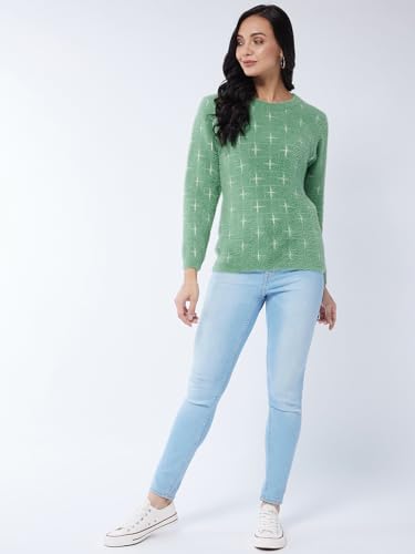 Image of Modeve Women Flower Print Sweater for Winters||Winterwear||