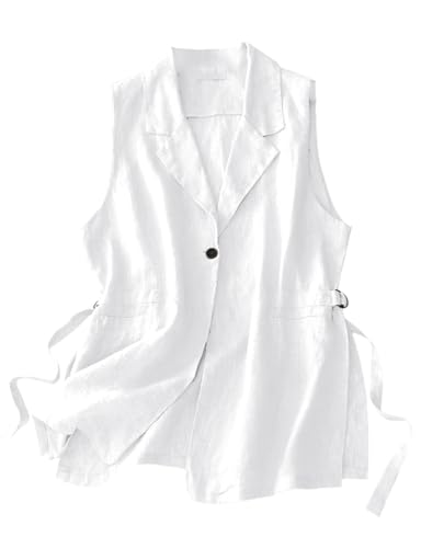 IDEALSANXUN Vest for Women Dressy Sleeveless Blazer Spring Summer Vest Tops Business Casual Outfits Office Work Clothes