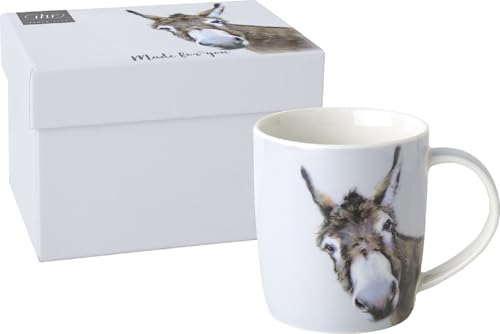 IHR - POM 1078945 - Kaffeebecher, Donkey Gonzo, Esel, Porzellan, 8,5cm x 9cm, 300ml, mit Geschenkverpackung