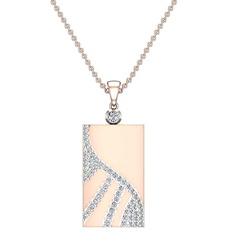 Buy DISHIS 14K/Rose Gold Square Shape 