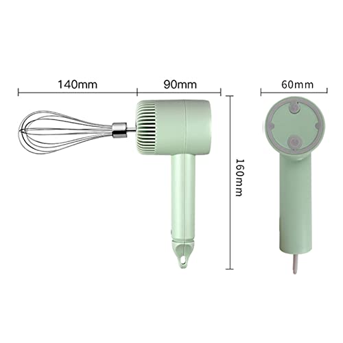 Baoblaze Kompakter Handmixer kabelloser tragbarer Mixer für heiße Schokoladen-Butter-Latte-Kuchen, Gruen – Bild 3