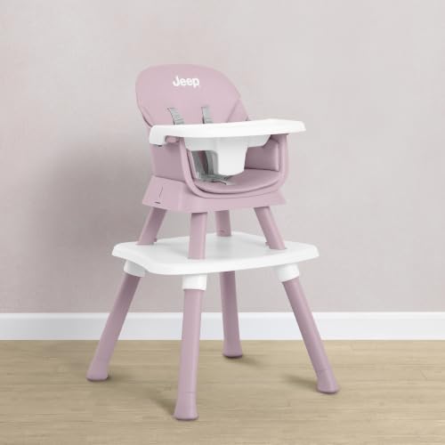 Image of Jeep Milestone 6-in-1 Convertible High Chair by Delta Children, Light Pink