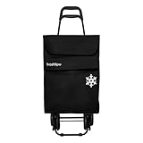 Bastilipo Julia Chariot de Courses avec Sac Isotherme et 4 roulettes Capacité de 50 litres Noir de...