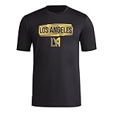 Adidas Men's Los Angeles Football Club LAFC MLS Short Sleeve T-Shirt, Black, X-Large