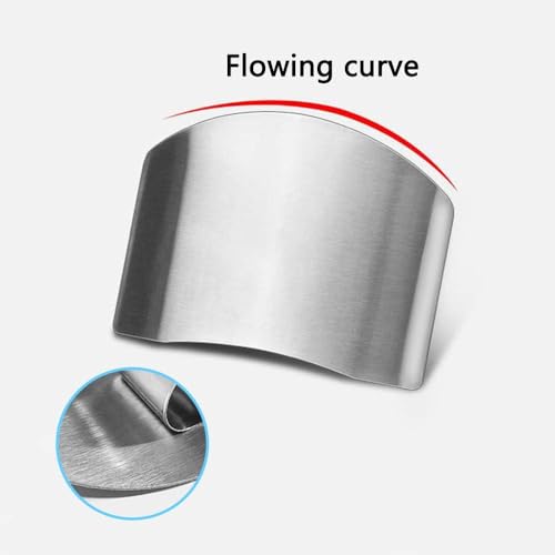 Image of axenta Stainless Steel Finger Guard for Safe Cutting - Adjustable Knife Finger Protector for Kitchen, Anti-Cut Finger Guard Shield for Slicing, Chopping, Dicing Pack of 1