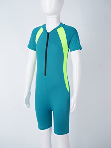 Linjinx Boys Girls Zip Up One Piece Rash Guard Swimsuit Short Sleeves UPF 50+ Sun Protection Surfing Bathing Suit4