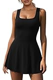 NIASHOT Women Athletic Dress Summer Plus Size Tennis Golf Bodycon Mini Dresses with Shorts Underneath Workout...