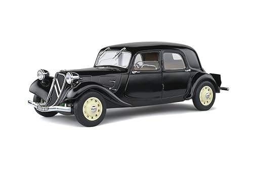 SOLIDO- Citroen-Traction 11 Cv-1937 Voiture Miniature de Collection, 1800903, Noir