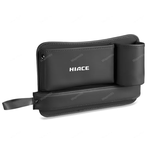 ハイエース 車用ドリンクホルダー車用サイド収納ボックスシートポケット ハイエース 200系 3型 4型 5型 6型 車用サイド収納ボックスシートポケット カーシート隙間収納ボックス 車内 収納ケース 小物収納(運転席用/1個,ブラック)