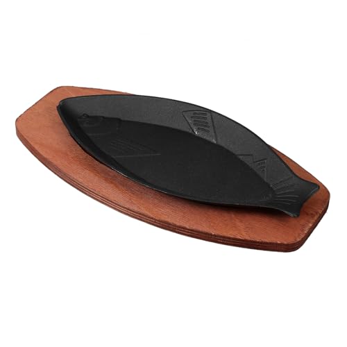 POPETPOP Sartén de Forma de Pescado para Parrilla Sartén para Frito Placa de Barbacoa Ligera y Duradera para Cocina y Uso Exterior