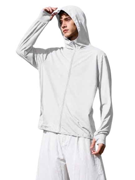 Image of BE SAVAGE UPF 50+ Summer Sunscreen Jacket For Men Lightweight Anti- Tan Breathable Outdoor Biker Running Jacket