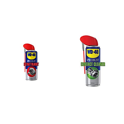 Penetrant by WD-40 Specialist - Targets Corroded or Rusted Components and Mechanisms. - 400 ml & 44716 Specialist Fast Drying Contact Cleaner 250ml