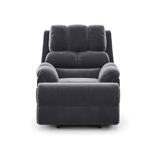 Image of Wakefit Recliner | 3 Year Warranty | Recliner Sofa 1 Seater, XpertGRID Technology, Designed for Supreme Comfort & Relaxation, Easy DIY Assembly, 145 kg Weight Capacity, Electic Virelia (Space Grey)