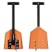 DMOS Delta Shovel - Collapsible Heavy-Duty Steel Folding Shovel for Camping, Overlanding, Survival, Military, Hunting, & Off-Road Use - Signal Orange - Compact