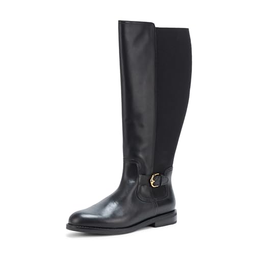 Cole Haan Women's Celestina Equestrian Riding Boots, Black Leather, 8.5-B US