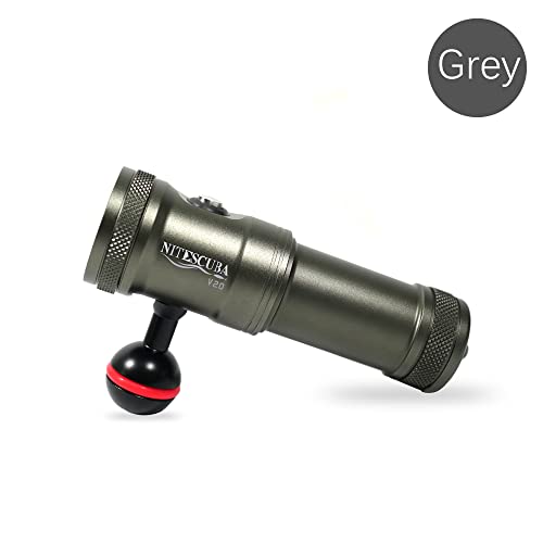 Dive Video Light 2000 Lumen Dive Photography Camera Light For Gopro Dive Led Flashlight Lamp, 100M/330Ft Underwater Flood Light With White Beam Red Beam Battery Rechargeable Torch Nitescuba V20 #TOP1