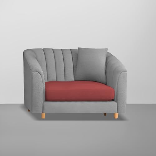 Image of Doraldo Seater Sofa Set for Living Room (Maroon Grey) Premium Fabric Sofa Set