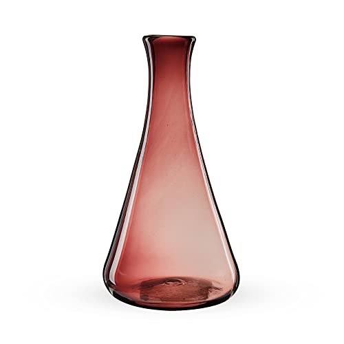 Rosado Decanter - Hand Blown 100% Recycled Glass Wine Carafe - Pink Wine Decanter Fits 1 Standard Wine Bottle Set of 1