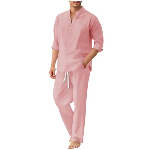 Ensemble d'été en lin pour homme pour éviter la chaleur en vacances