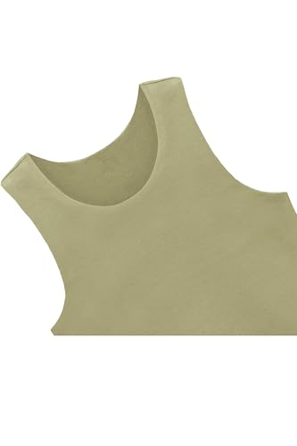 Image of Lilax Girls' Double Lined Sleeveless Basic Crop Tank Top