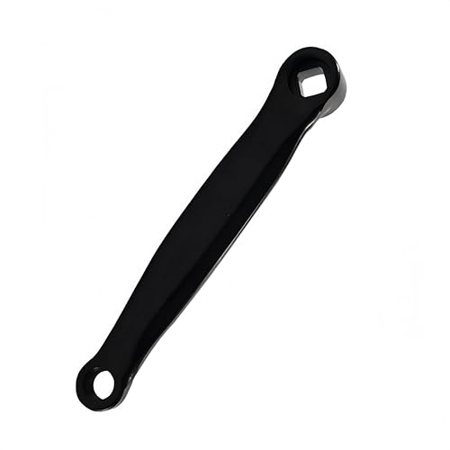 Miayaya 170mm Bicycle Crank Arm Bike Crank Left Arm Aluminium Alloy Crank Arm Set Replacement for Electric Bicycle Folding Bicycle Hybrid Mountain Bicycle Road Bike Horizontal (Black, Diamond Hole)