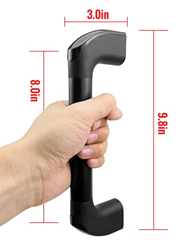 Ochiki Aluminium Alloy Grab Handles For Golf Cart Camper Cargo Trailer Truck Automotive Rv Car Door Assist Handle, Entry Handle Grab Bar Come With Screws, Black, 2 Pcs #TOP1