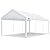 COBIZI Carport Canopy 12x20 Heavy Duty Car Tent Garage, Galvanized Frame Car Canopy Outdoor Shelter Waterproof & UV Protected with Built-in Sandbags for Car Boat Truck, White